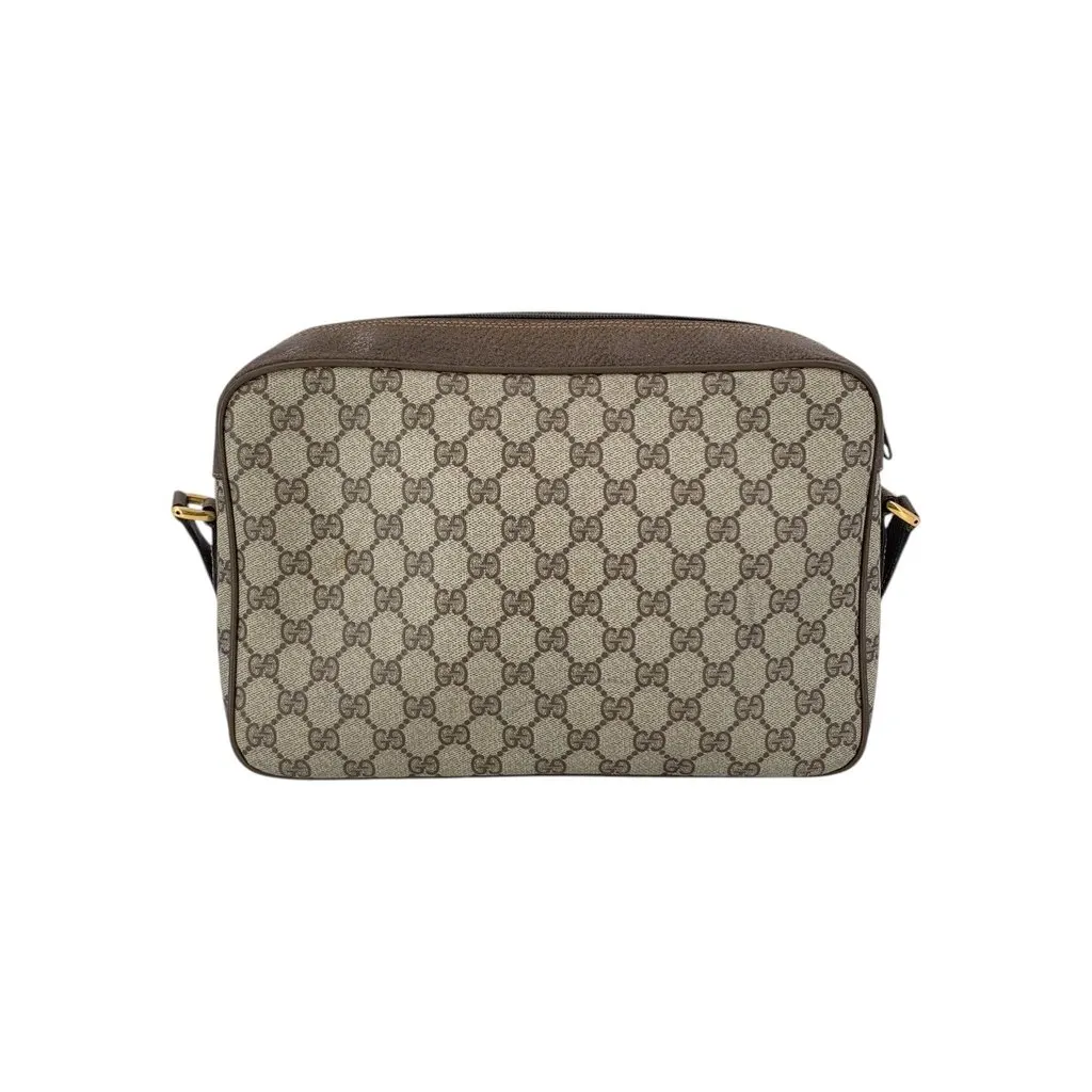Gucci Shoulder Bag Vintage Ophidia Brown Canvas Good - Inside View