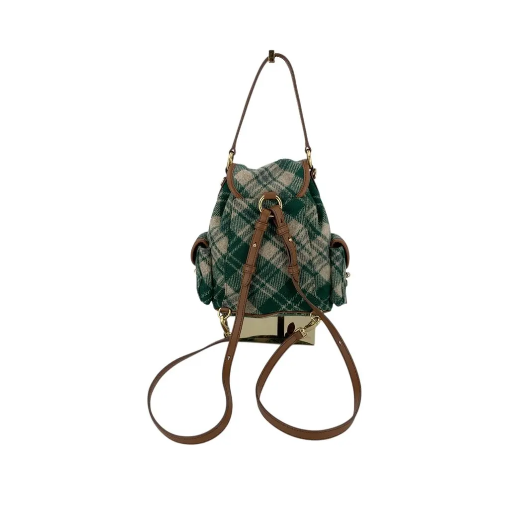 Miu Miu Backpack Tweed Backpack Brown Tweed Good - Inside View