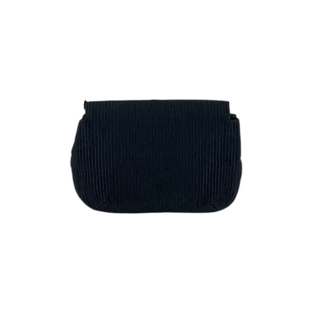 Gucci Shoulder Bag Vintage Ribbed Fabric Evening Black Velvet Good - Inside View