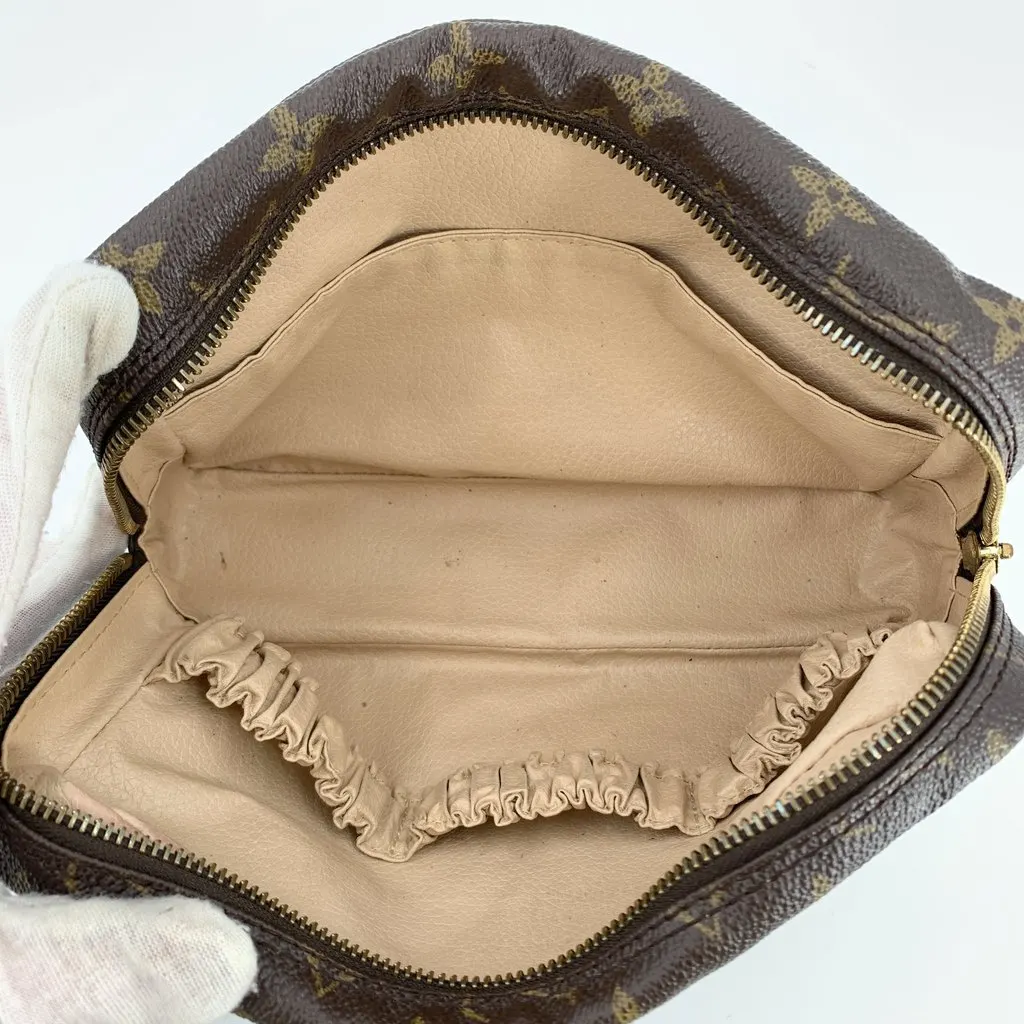 Louis Vuitton Clutch Bag Vintage Trousse de Toilette Brown Canvas Good - Box View
