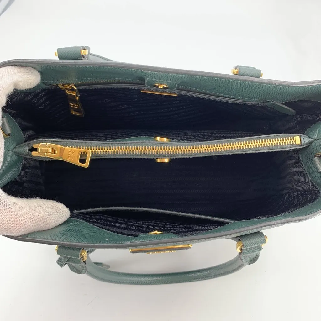 Prada Handbag saffiano Green Leather Good - Box View