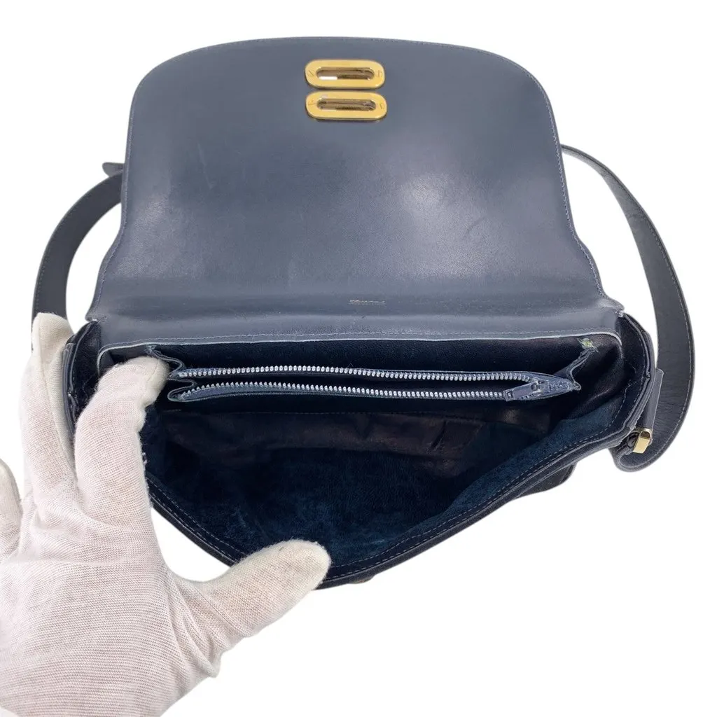 Gucci Shoulder Bag Vintage Navy Suede Shoulder Bag Navy Suede Good - Box View