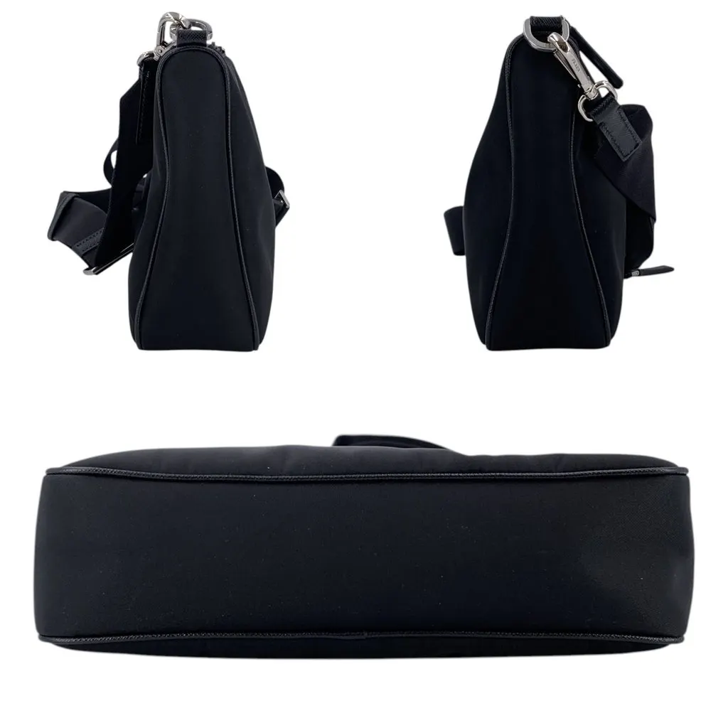 Prada Shoulder Bag Re-Nylon Black Polyamide Good - Model View