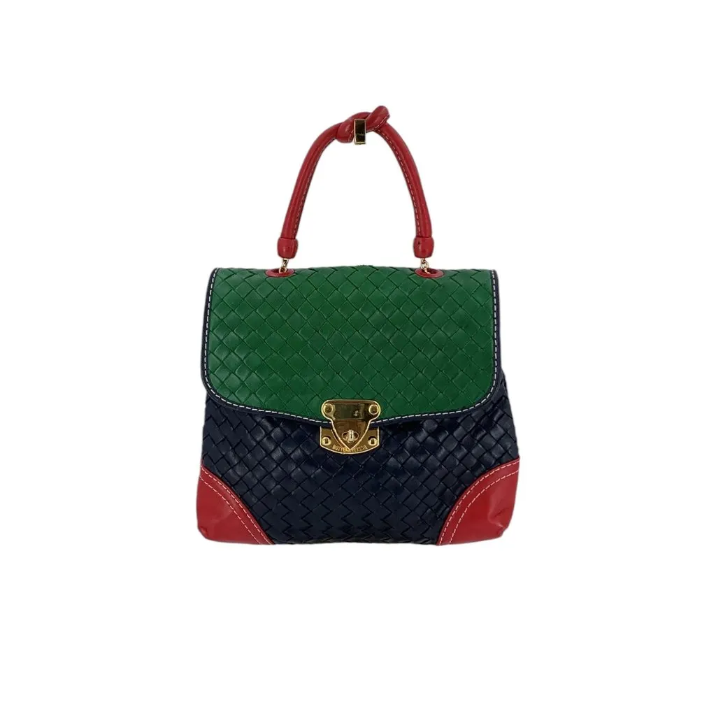 Bottega Veneta حقيبة يد فينتاج Tricolor إنتريكاتو