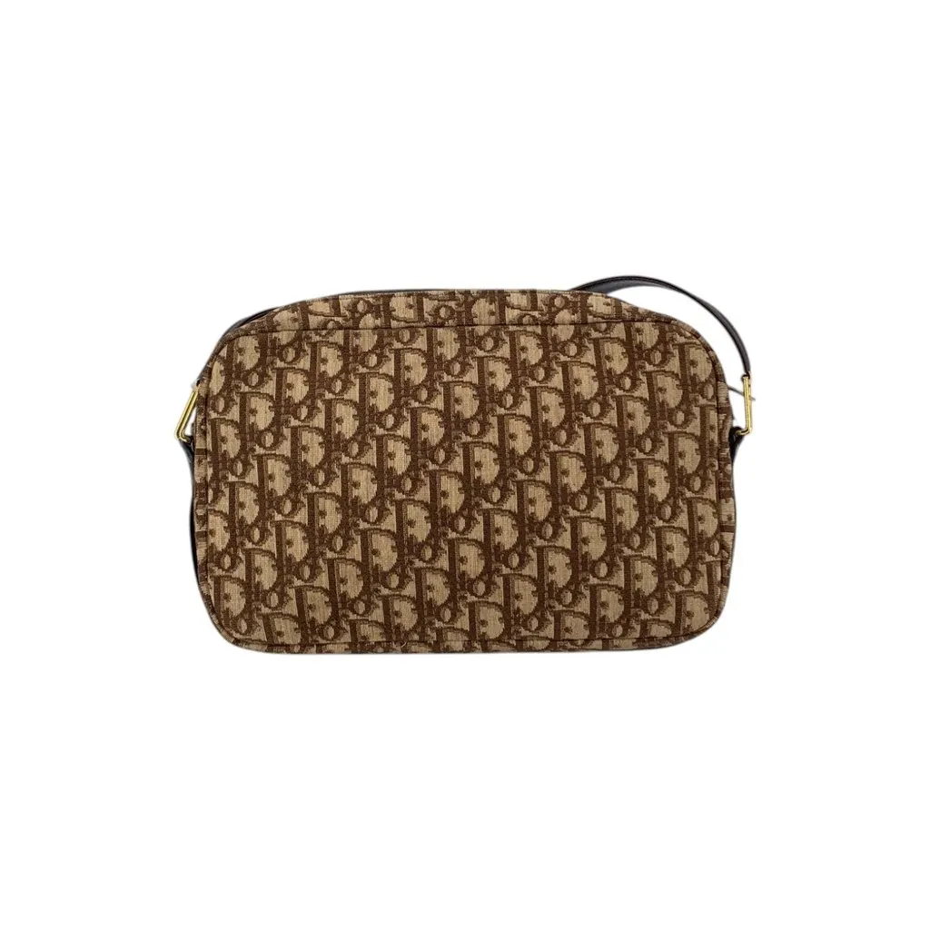 Dior Shoulder Bag Vintage Trotter Brown Canvas Good - Inside View