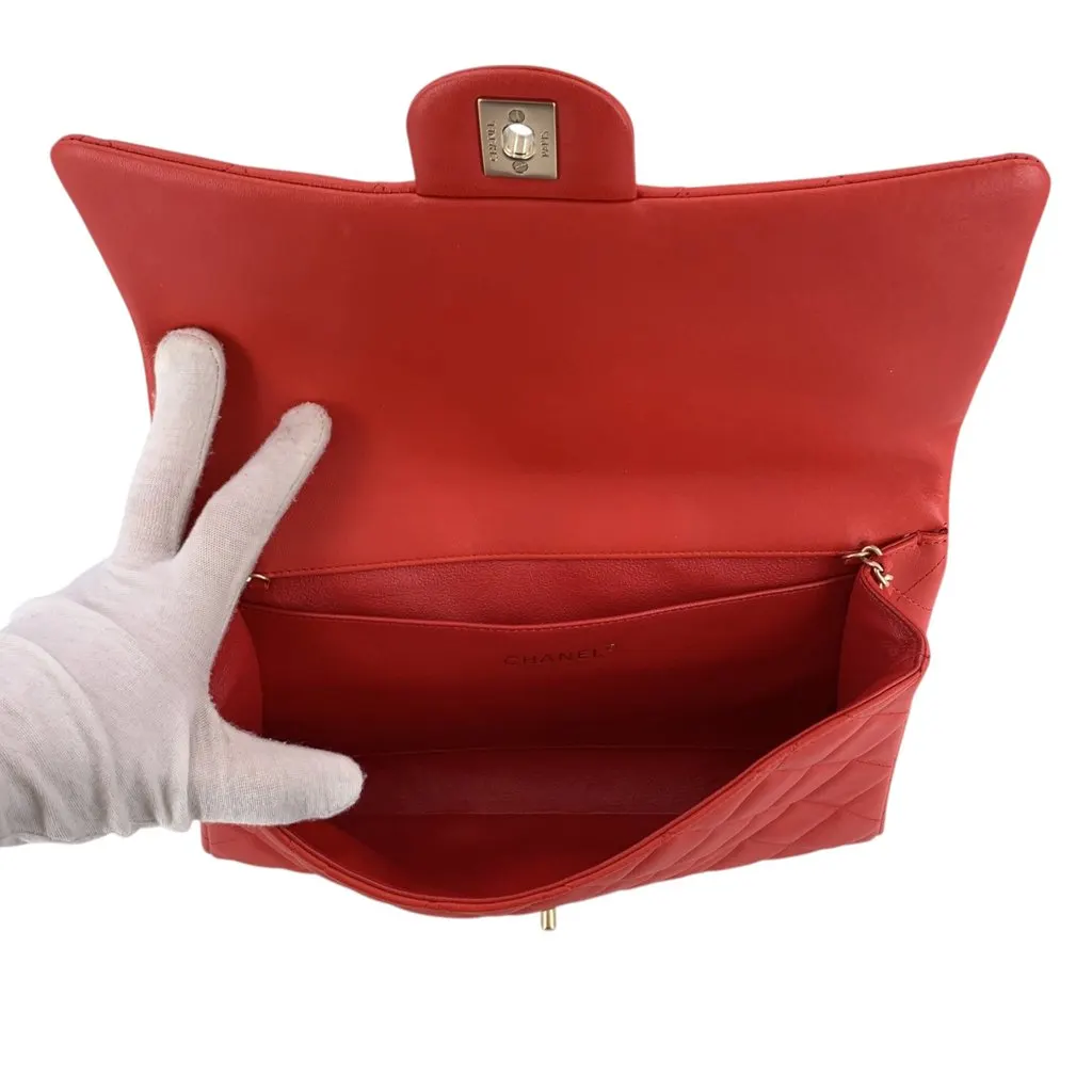Chanel Shoulder Bag Timeless Red Leather Good - Box View