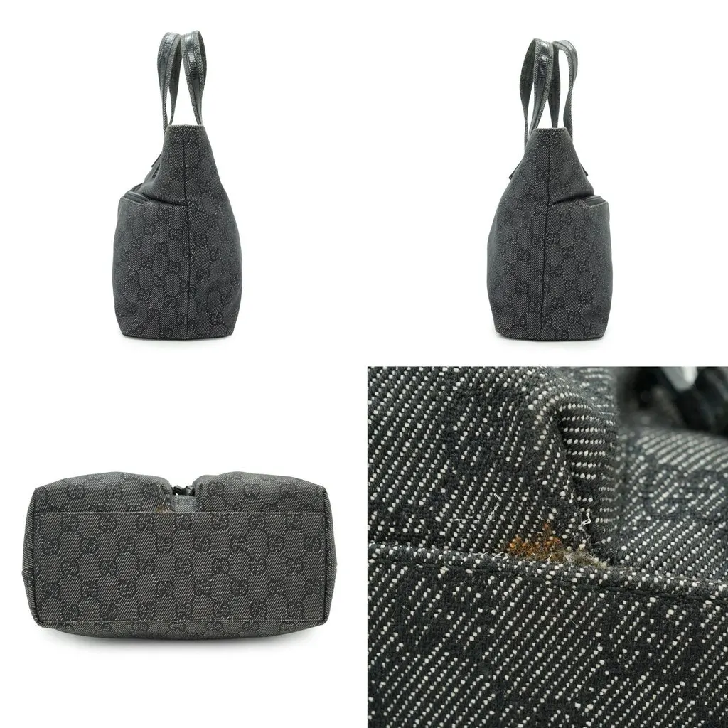 Gucci Tote Bag Monogram Black Canvas Good - Inside View