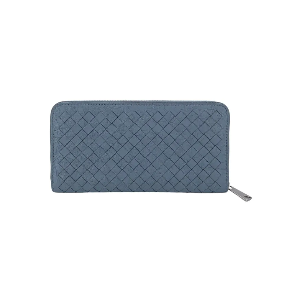 Bottega Veneta Wallet Blue Leather Good - Inside View