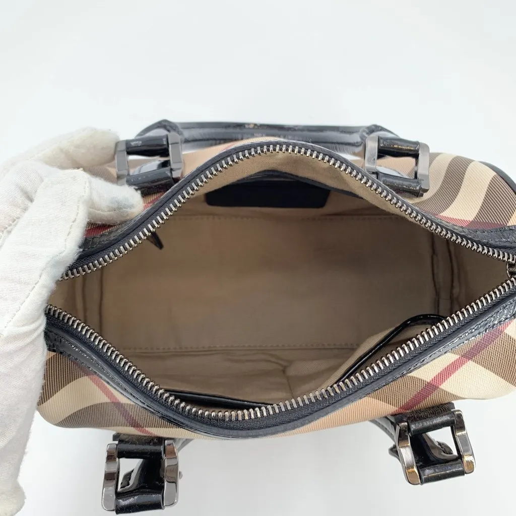 Burberry Handbag Boston Black Canvas Good - Box View