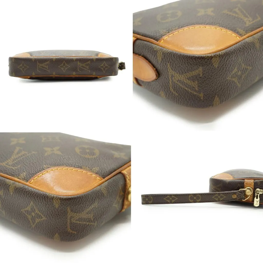 Louis Vuitton Clutch Bag Vintage Marly Dragonne Brown Canvas Good - Model View