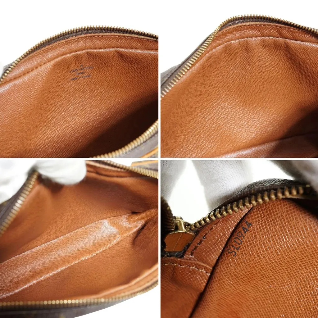 Louis Vuitton Clutch Bag Vintage Marly Dragonne Brown Canvas Good - Box View