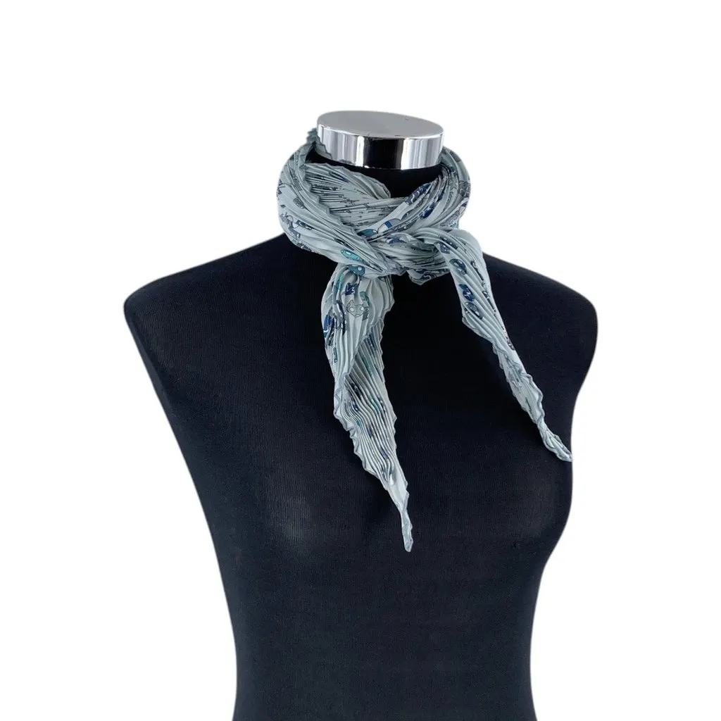 Hermès Scarf Navy Silk Good - Inside View