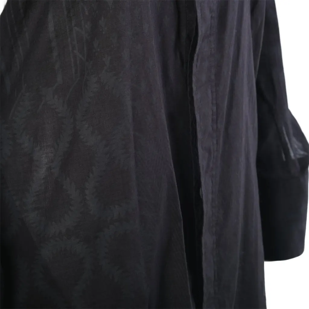 Vivienne Westwood Anglomania Black Jacquard Skull Embroidered Long Shirt - '10s Black Canvas Good - Box View