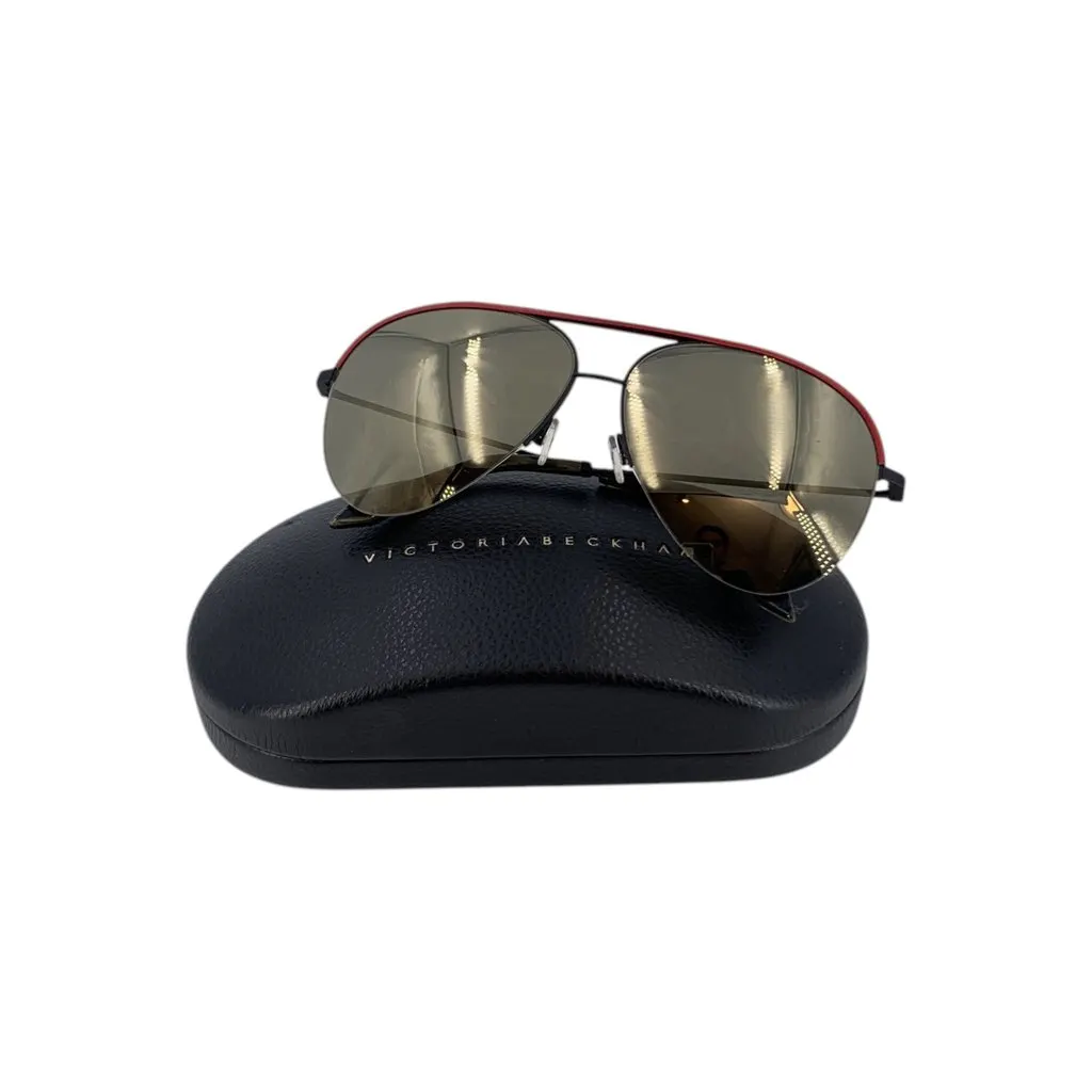 Victoria Beckham Sunglasses Black Leather Good - Back View