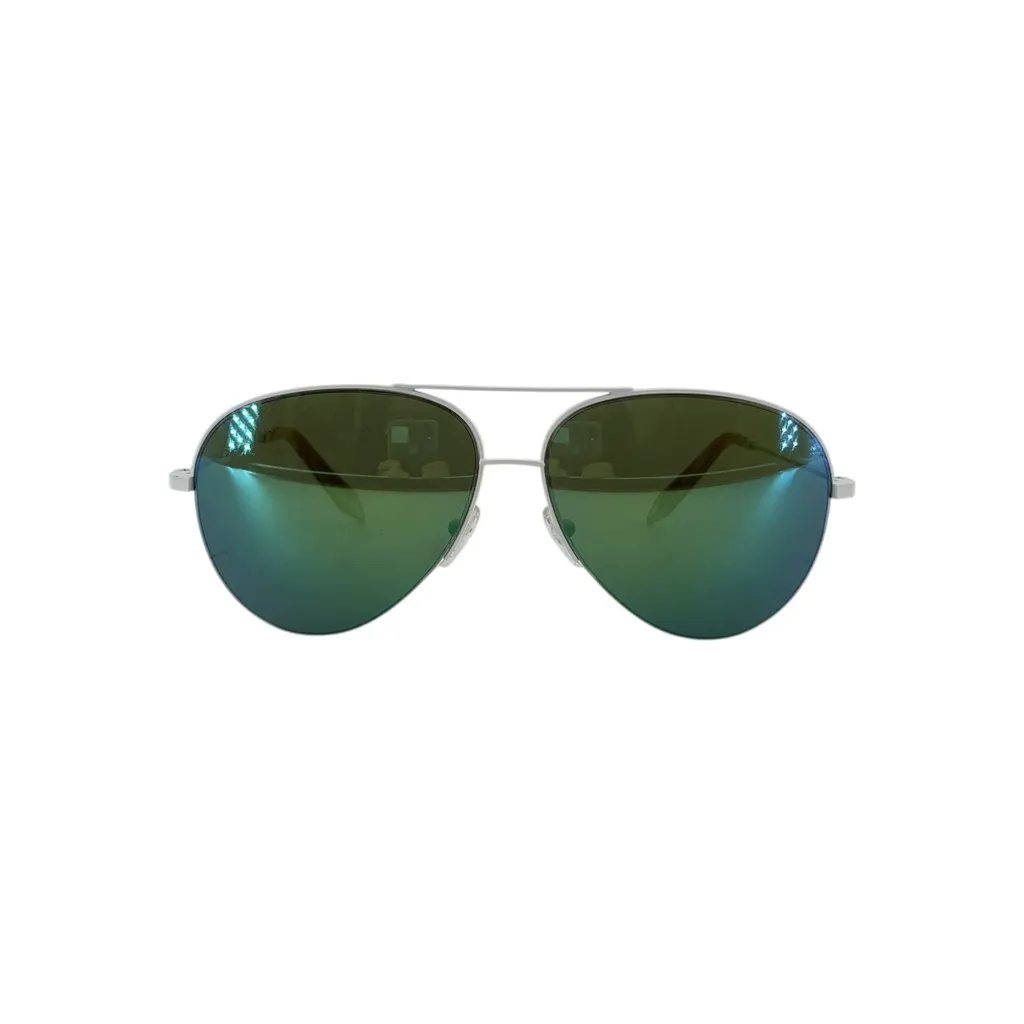 Victoria Beckham Sunglasses Black Leather Good - Front View