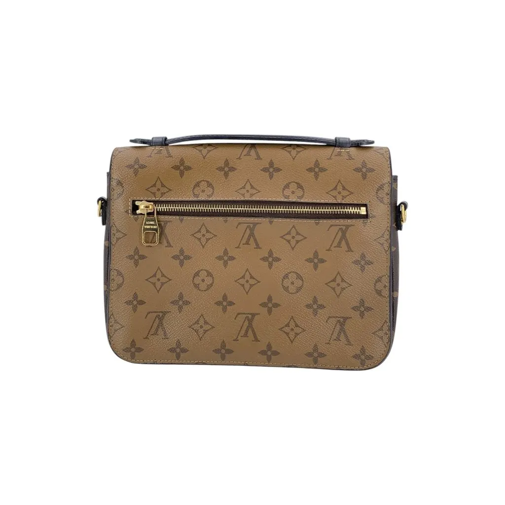 Louis Vuitton Shoulder Bag Metis Red Canvas Good - Inside View