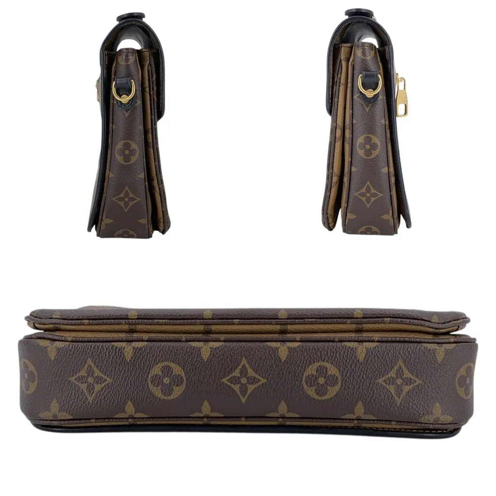Louis Vuitton Shoulder Bag Metis Red Canvas Good - Model View