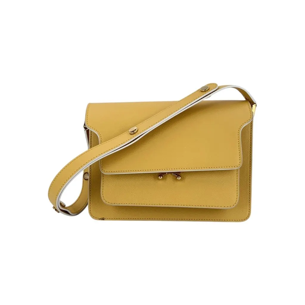 Marni Shoulder Bag Trunk White Leather Good - Front View