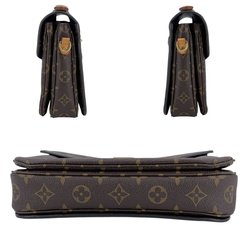 Louis Vuitton Shoulder Bag Metis Brown Canvas Good - Model View