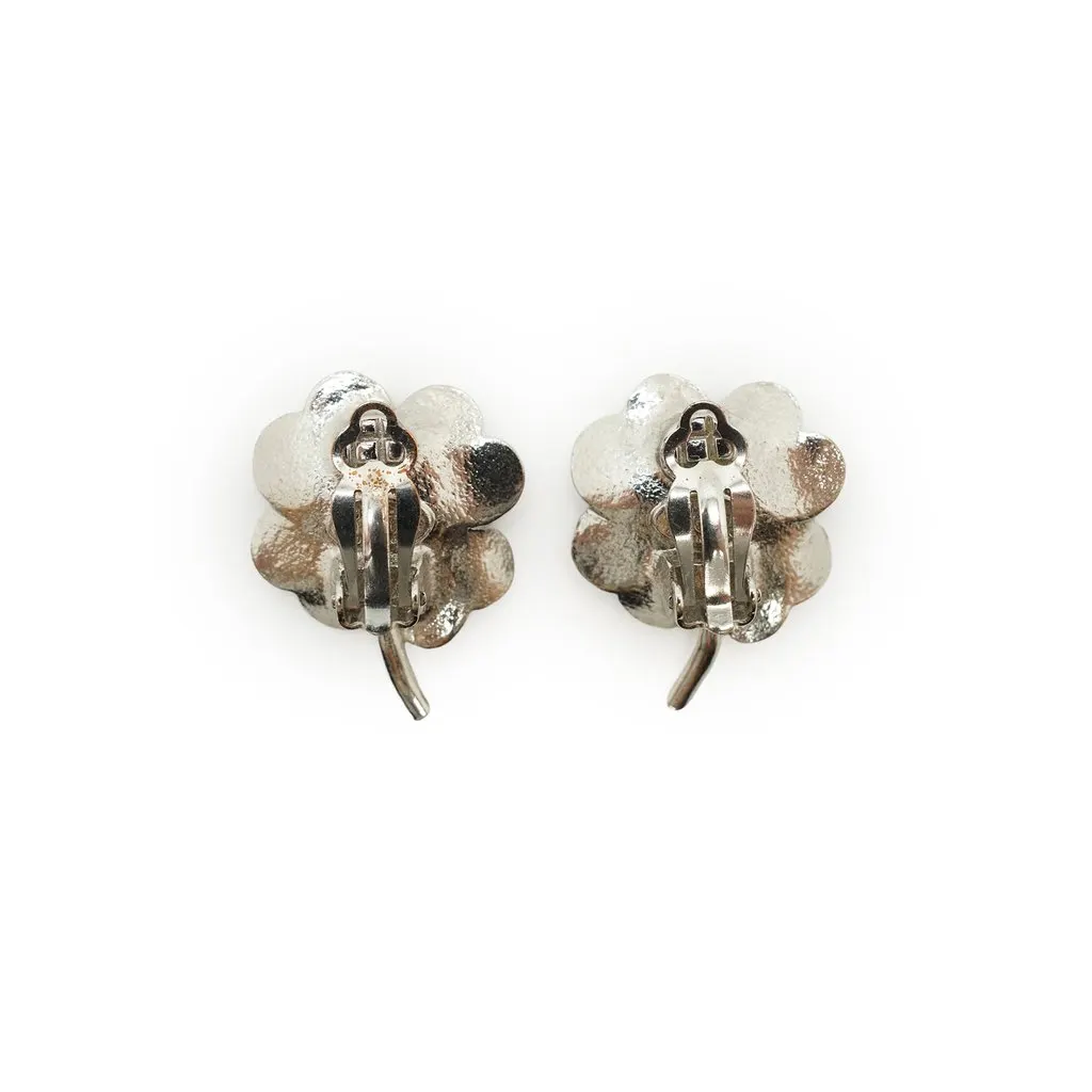 Chanel Earrings Beige Good - Back View