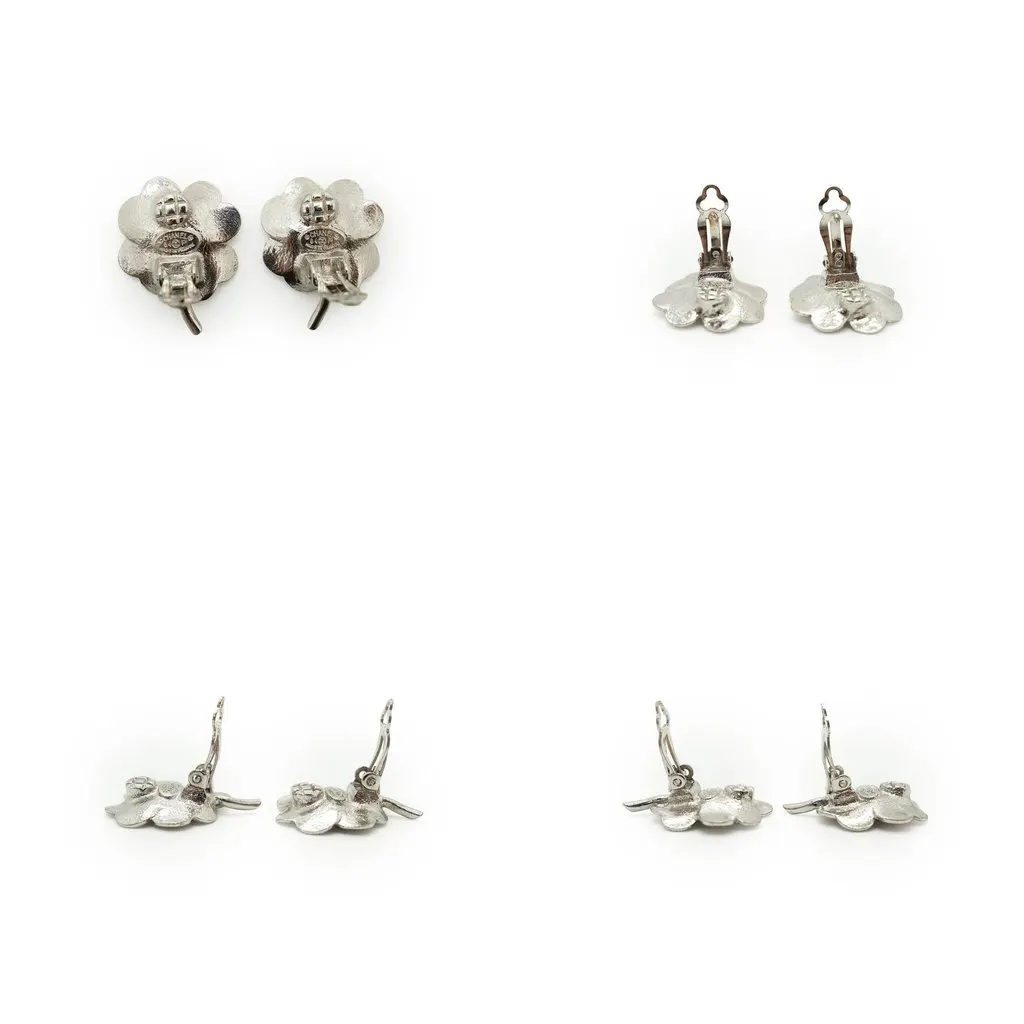 Chanel Earrings Beige Good - Model View