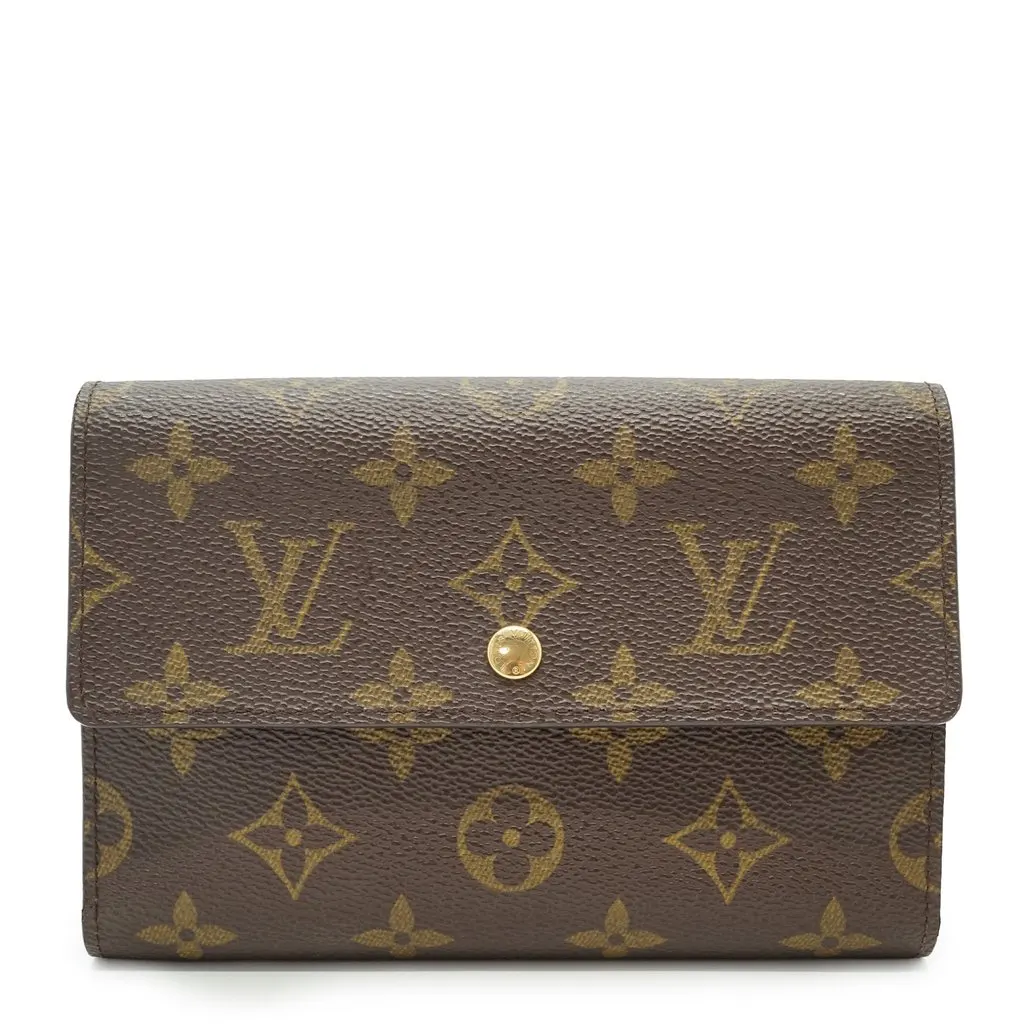 Louis Vuitton Wallet Brown Canvas Good - Front View