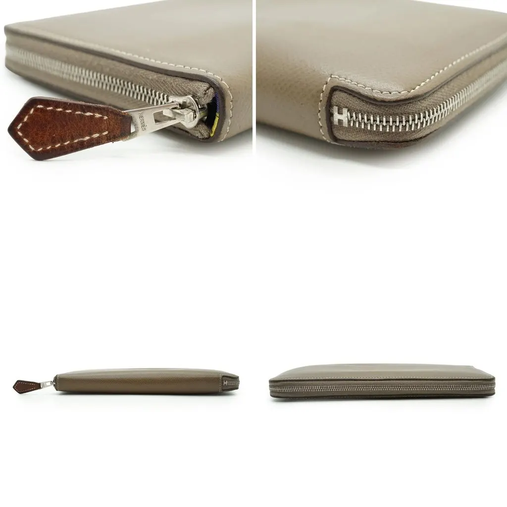 Hermès Wallet Silver Leather Good - Model View