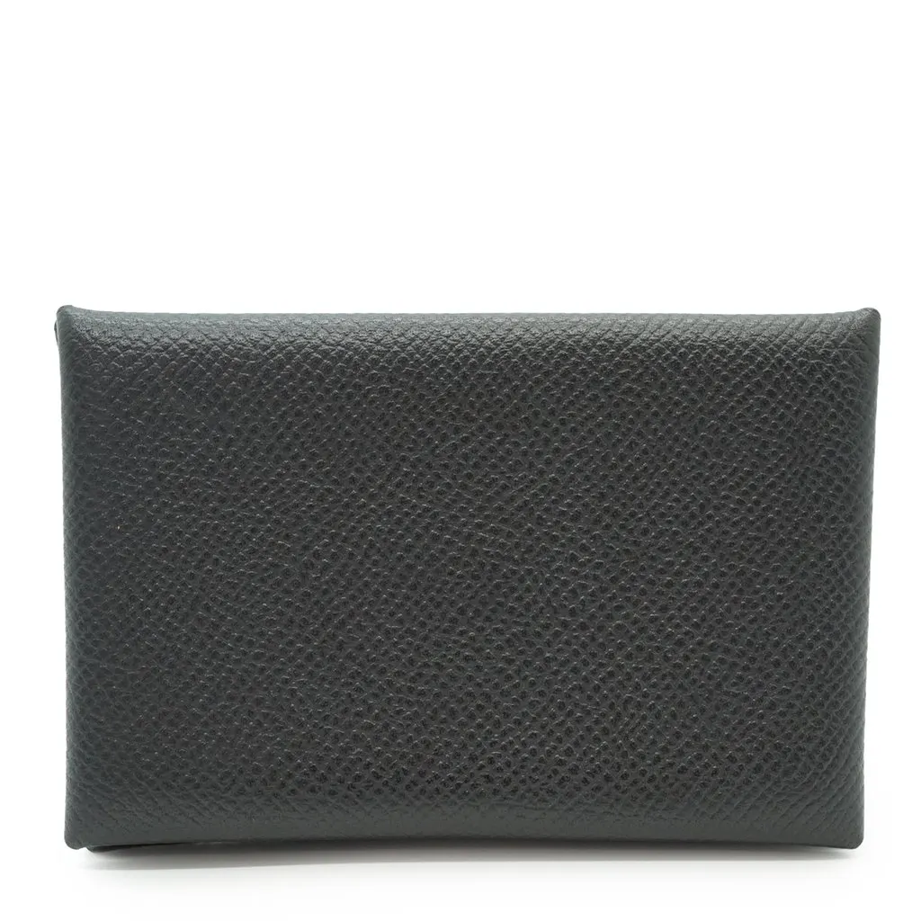 Hermès Wallet Black Leather Good - Back View