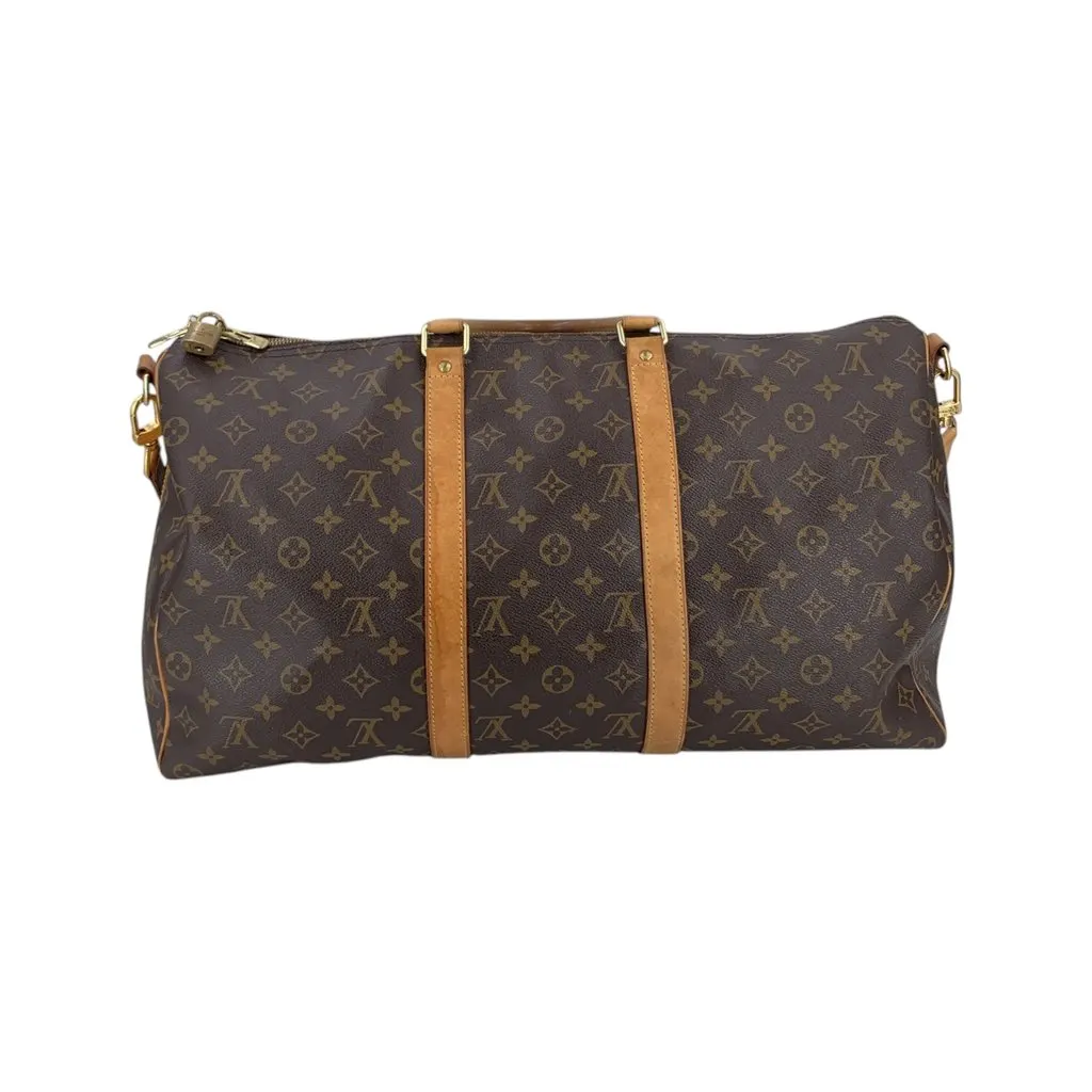 Louis Vuitton Luggage Keepall Red Canvas Good - Inside View