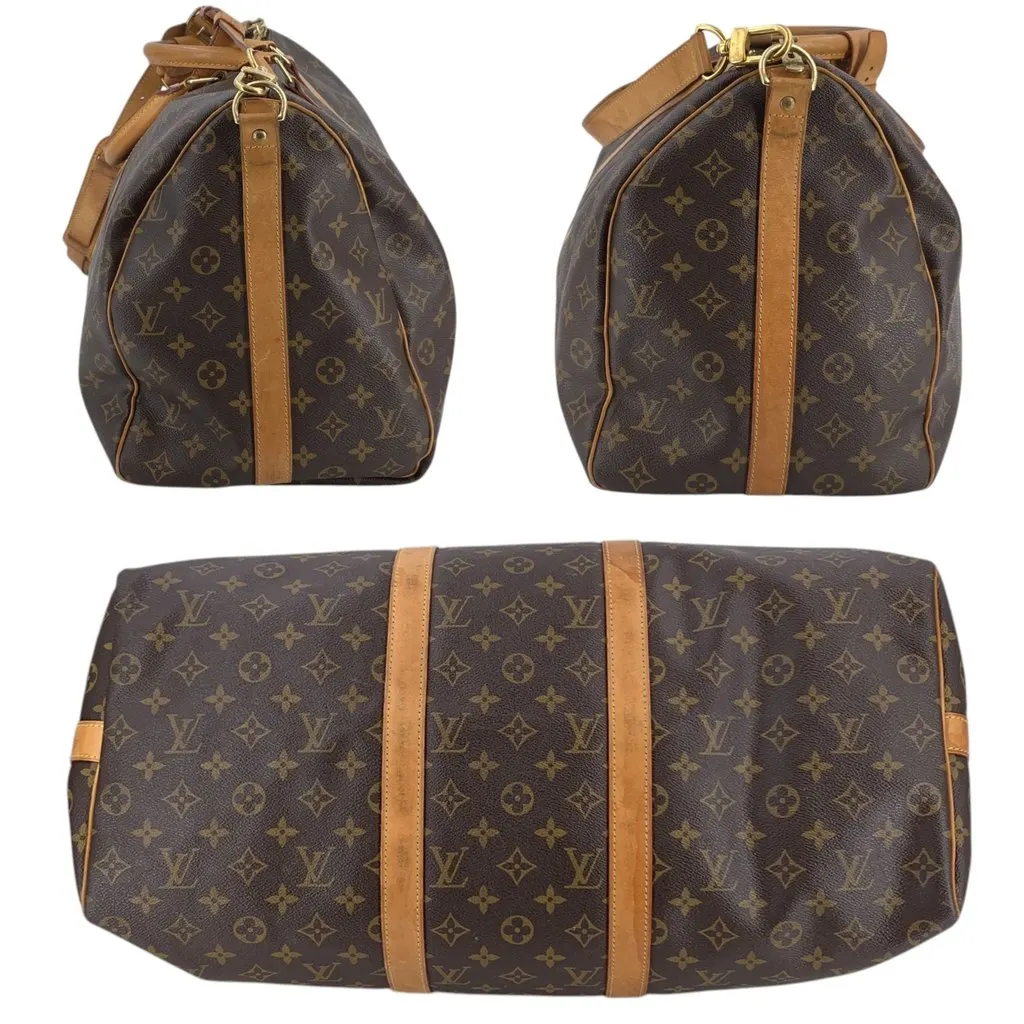 Louis Vuitton Luggage Keepall Red Canvas Good - Model View
