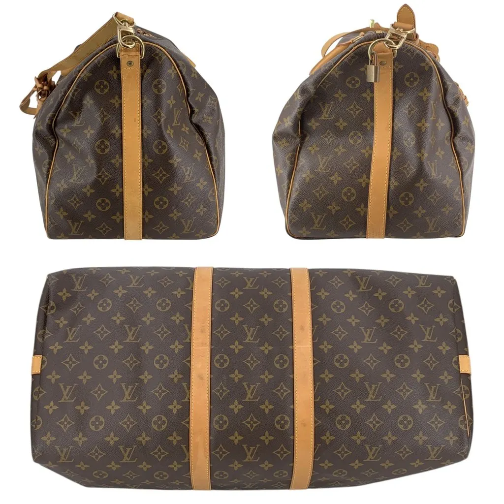Louis Vuitton Luggage Vintage Keepall Gold Canvas Good - Model View