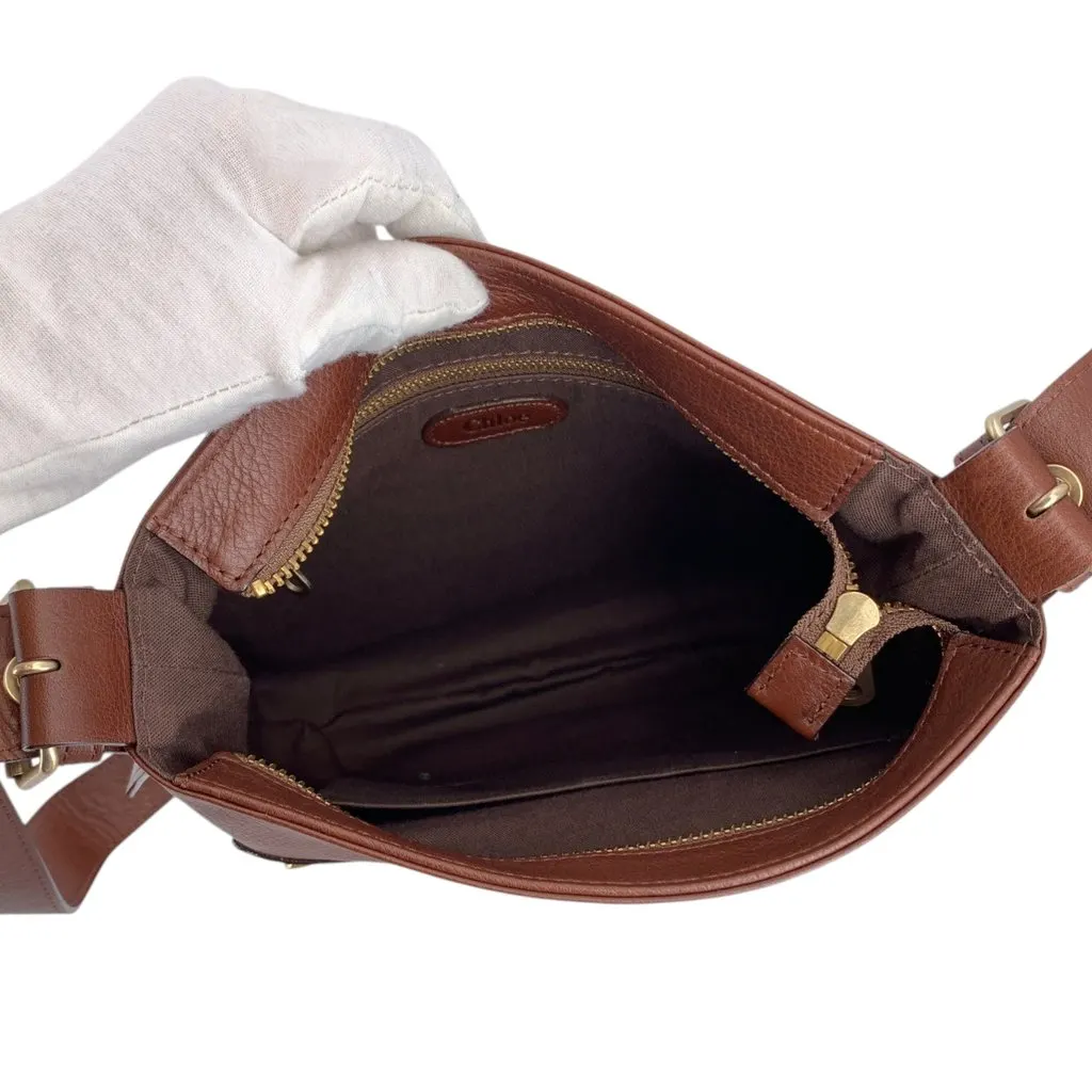 Chloé Shoulder Bag Chloe Messenger Brown Leather Good - Box View