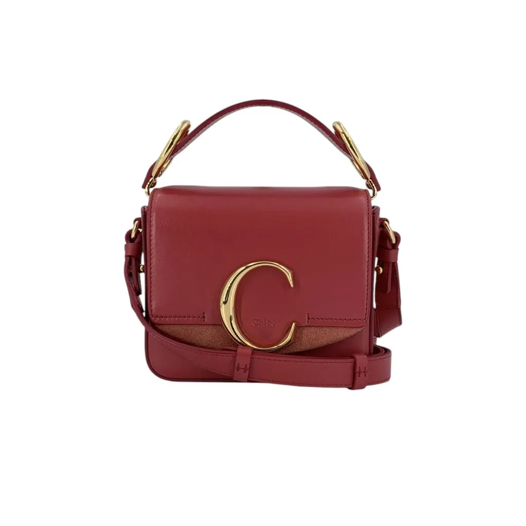 Chloé Handbag C Red Leather Good - Front View