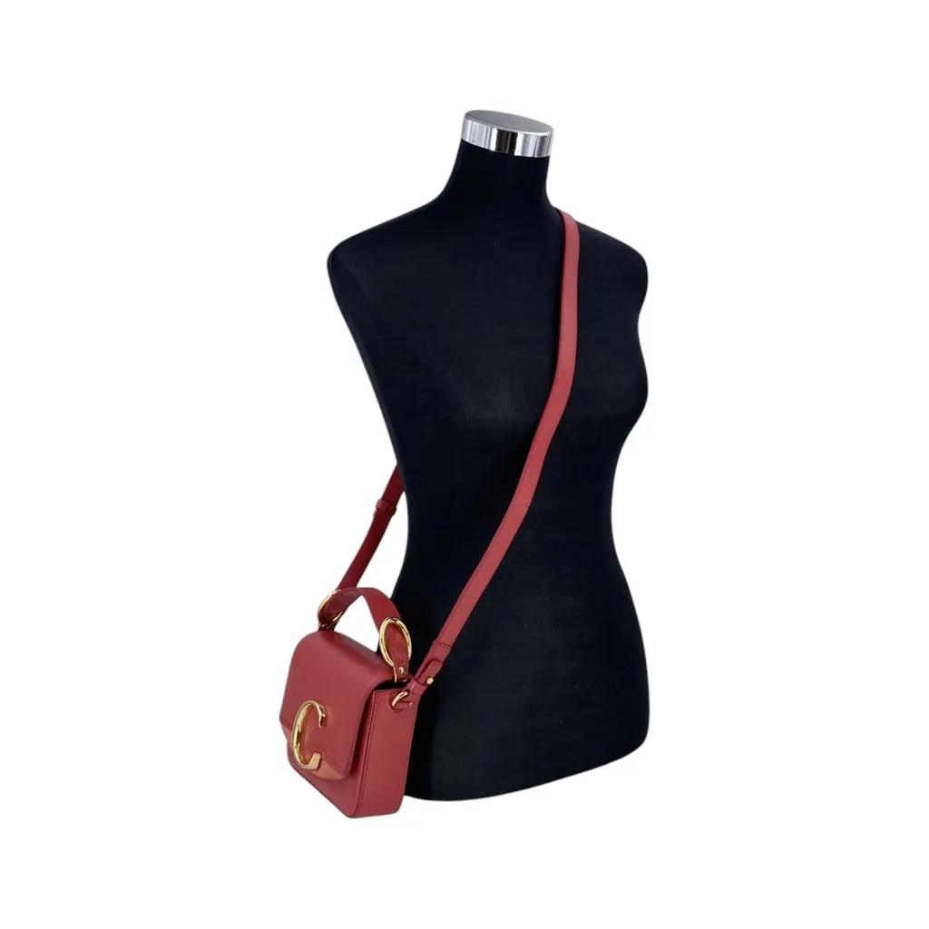 Chloé Handbag C Red Leather Good - Back View