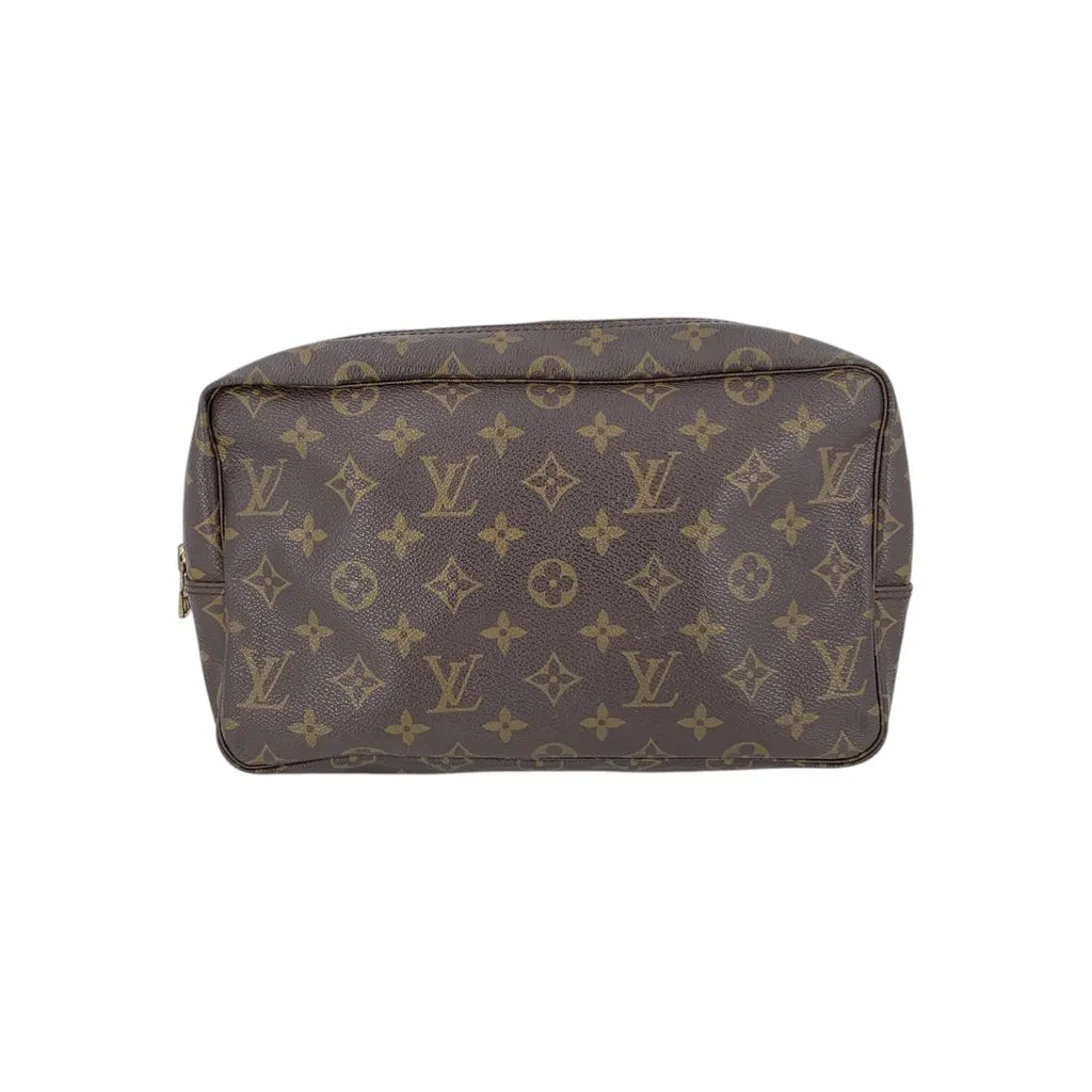 Louis Vuitton Clutch Bag Vintage Trousse de Toilette Brown Canvas Good - Inside View