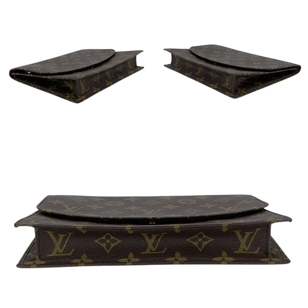 Louis Vuitton Clutch Bag Vintage Pochette Lava 23 Brown Canvas Good - Box View