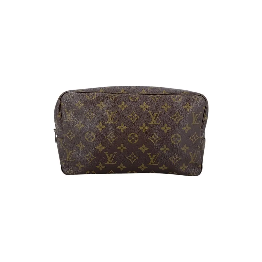 Louis Vuitton Clutch Bag Vintage Trousse de Toilette Brown Canvas Good - Inside View