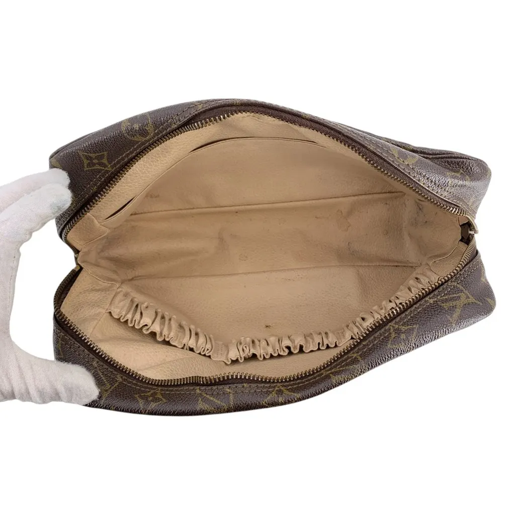 Louis Vuitton Clutch Bag Vintage Trousse de Toilette Brown Canvas Good - Box View