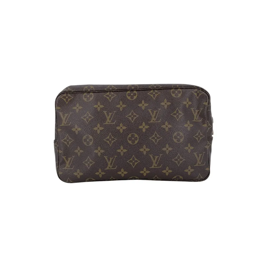 Louis Vuitton Clutch Bag Vintage Trousse de Toilette Brown Canvas Good - Inside View