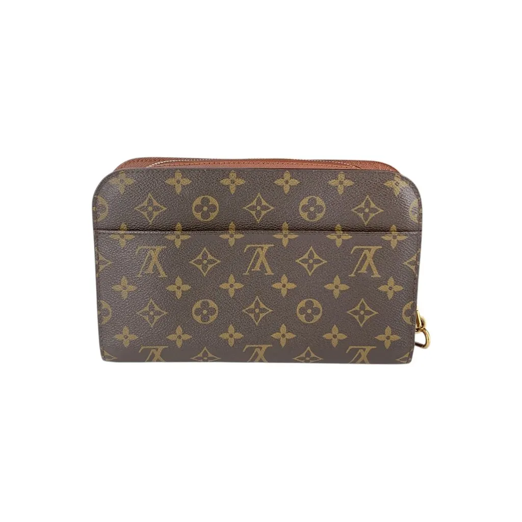 Louis Vuitton Clutch Bag Orsay Brown Canvas Good - Inside View