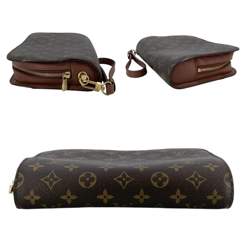 Louis Vuitton Clutch Bag Orsay Brown Canvas Good - Model View