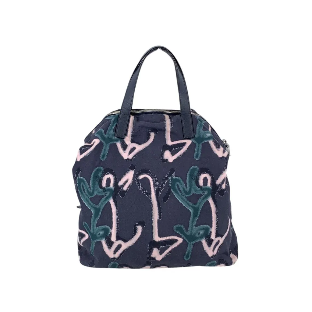 Prada Tote Bag Tessuto Stampato Collection Black Polyamide Good - Inside View