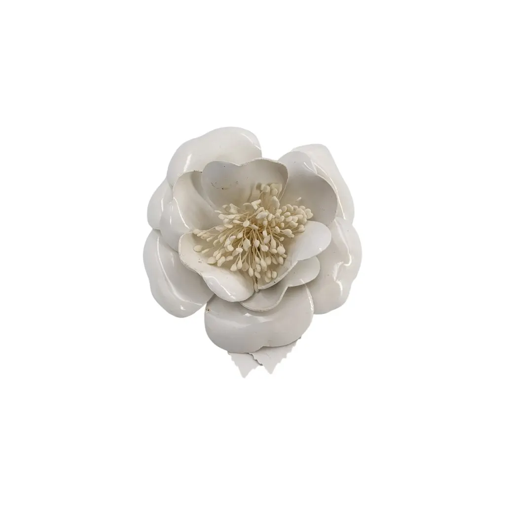 Chanel Brooch Camel Leather Good - Front View