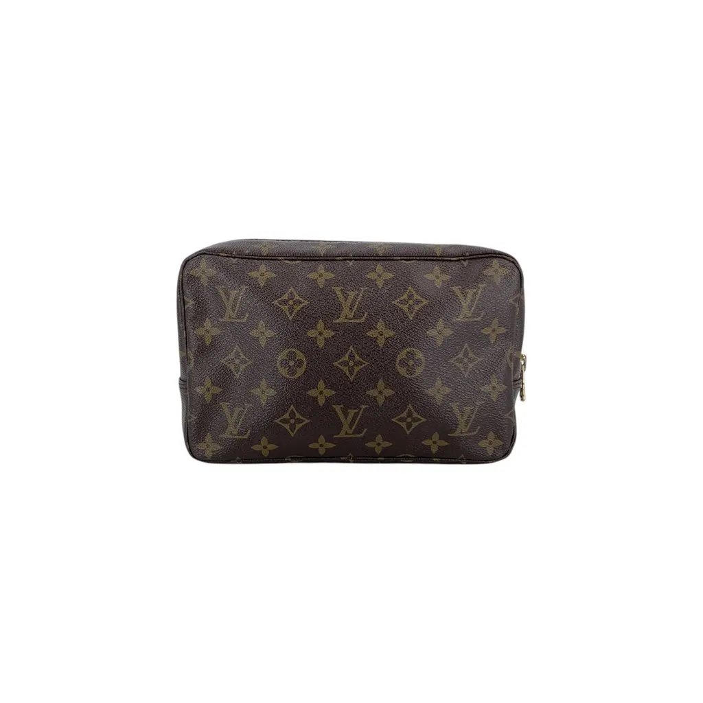 Louis Vuitton Clutch Bag Vintage Trousse de Toilette Brown Canvas Good - Inside View