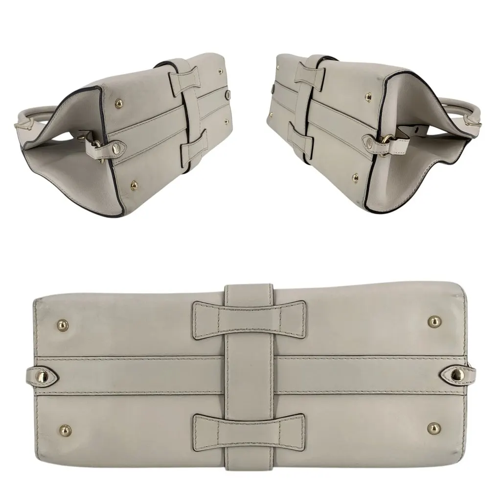 Gucci Handbag Stirrup White Leather Good - Model View
