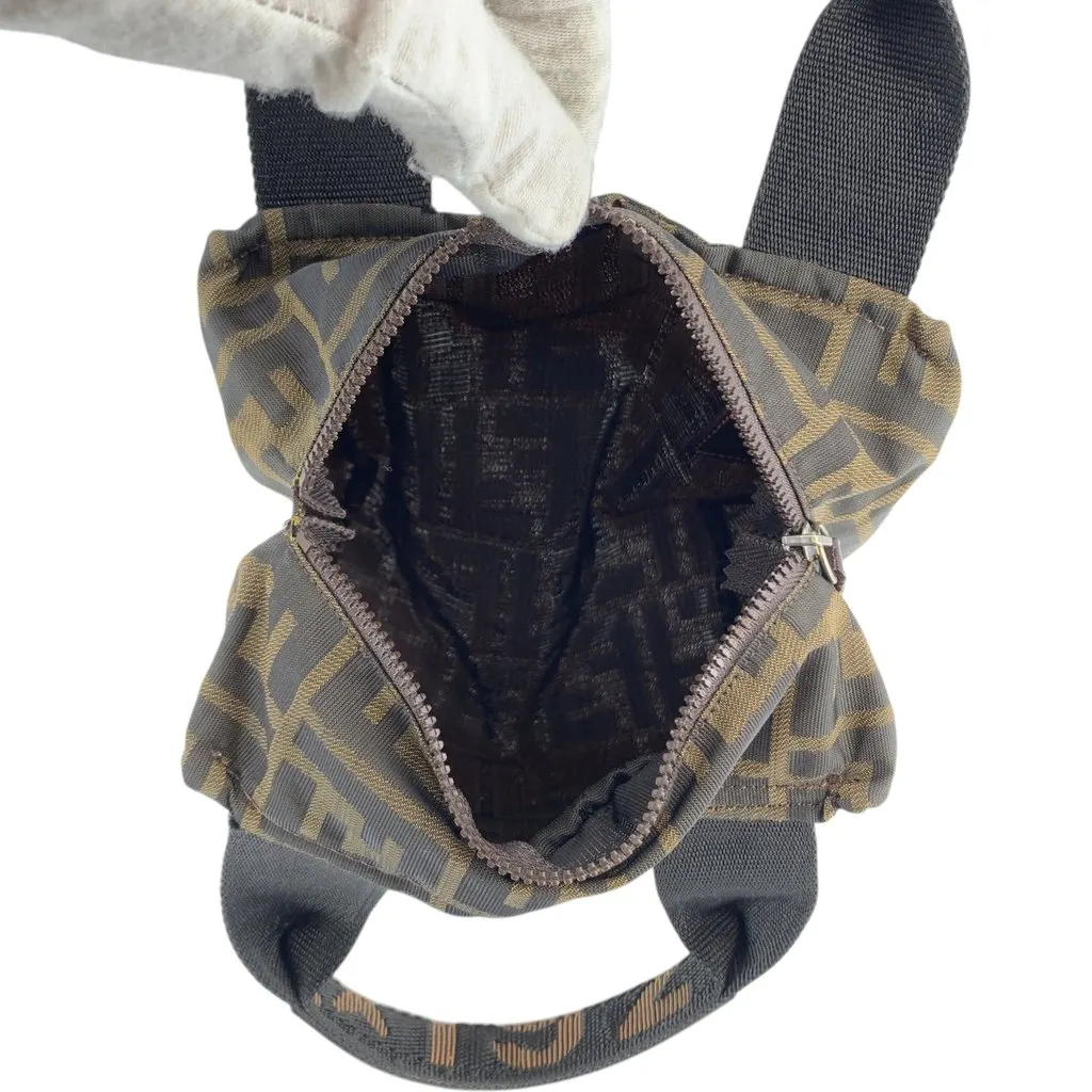 Fendi Handbag Vintage Zucca Brown Canvas Good - Box View
