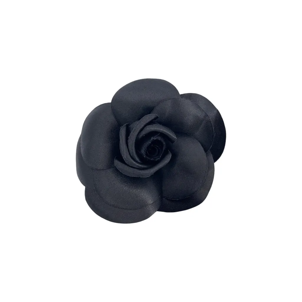 Chanel Brooch Camel Satin Good - Front View