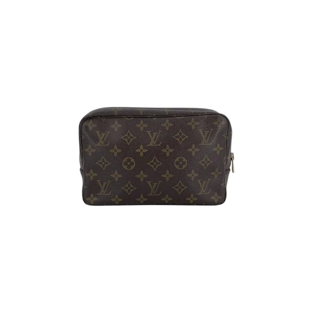 Louis Vuitton Clutch Bag Vintage Trousse de Toilette Brown Canvas Good - Inside View
