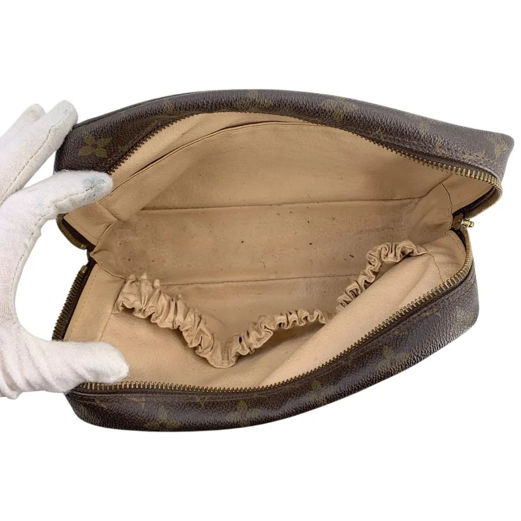 Louis Vuitton Clutch Bag Vintage Trousse de Toilette Brown Canvas Good - Box View