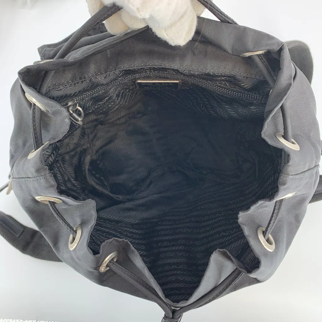 Prada Backpack Vintage Nylon Small Backpack Black Polyamide Good - Box View